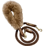Bundle Shearling Fur Grip + Rope Leash for Dogs by Bonne et Filou