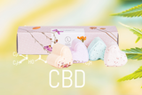 Bath Bombs with CBD -  5 Hearts Shaped with CBD - in a Gift Box - Can be personalized. (THC free) by Lizush