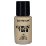 CITY COLOR Flawless Finish 3 In 1 Primer, Concealer Foundation - Soft Beige