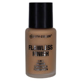 CITY COLOR Flawless Finish 3 In 1 Primer, Concealer Foundation - Mocha