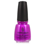 CHINA GLAZE Nail Lacquer with Nail Hardner - Purple  Panic Neon