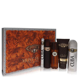 Cuba Gold by Fragluxe Gift Set -- 3.3 oz Eau De Toilette Spray + 3.3 oz After Shave Spray + 6.7 oz Body Deodorant Spray + 6.7 oz Shower Gel +  1.17 oz EDT Spray for Men