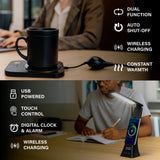 The Modern Workspace Productivity Bundle: Pursonic 3-in-1 LED Desk Lamp + Sip & Charge Wireless & Mug Warmer
