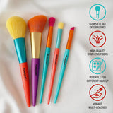 Studio Makeup Brush Set (5-Piece) & Silicone Beauty Brush Cleaning Tool