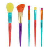 Studio Makeup Brush Set (5-Piece) & Silicone Beauty Brush Cleaning Tool