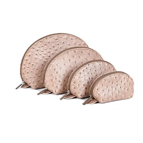 COSMO Cosmetic Faux Ostrich Cases In Set of 4 by VistaShops