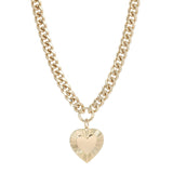 Curb Chain & Heart Pendant Necklace by eklexic