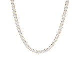 CZ Princess Cut Tennis Necklace by By Adina Eden