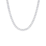 CZ Princess Cut Tennis Necklace by By Adina Eden