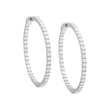 CZ Thin Round Hoop Earring by By Adina Eden