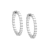 CZ Thin Round Hoop Earring by By Adina Eden