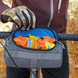 Handlebar Bag - Charcoal & Blue Burrito by HandleStash