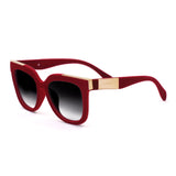 Coco - Red Velvet Frame Black Lens Wayfarer Sunglasses by TopFoxx