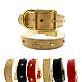 Croc Leather Dog Collar by Bonne et Filou
