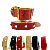Croc Leather Dog Collar by Bonne et Filou