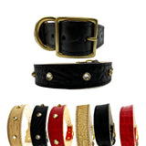 Croc Leather Dog Collar by Bonne et Filou
