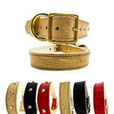 Croc Leather Dog Collar by Bonne et Filou