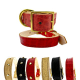 Croc Leather Dog Collar by Bonne et Filou