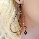 Copper Butterfly Wing Child Abuse Survivor Earrings by Alexa Martha Designs