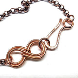 Copper Double Infinity Chain Bracelet by Alexa Martha Designs
