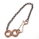 Copper Double Infinity Chain Bracelet by Alexa Martha Designs