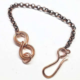 Copper Double Infinity Chain Bracelet by Alexa Martha Designs
