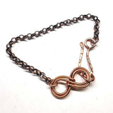 Copper Double Infinity Chain Bracelet by Alexa Martha Designs