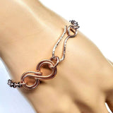 Copper Double Infinity Chain Bracelet by Alexa Martha Designs