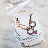 Wire Sculpted Copper Double Infinity Chain Bracelet