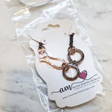 Wire Sculpted Copper Double Infinity Chain Bracelet