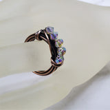 Copper Multi Wire Wrapped Super Sparkly Bling Ring by Alexa Martha Designs