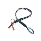 Copper Ribbon  Pink Braided Breast Cancer Rattle Tail Bracelet by Alexa Martha Designs