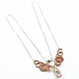 Copper Wire Sculpted Angel in Flight Necklace by Alexa Martha Designs