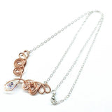 Copper Wire Sculpted Angel in Flight Necklace by Alexa Martha Designs