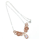 Copper Wire Sculpted Angel in Flight Necklace by Alexa Martha Designs