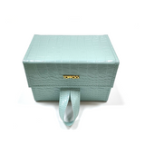 Turquoise Faux Croco Travel Case by TopFoxx
