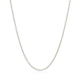 18k White Gold Round Cable Chain (1.50 mm)