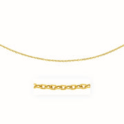 14k Yellow Gold Pendant Chain with Textured Links (3.3 mm)