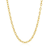14k Yellow Gold Pendant Chain with Textured Links (3.3 mm)