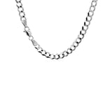 14k White Gold Solid Curb Chain (4.70 mm)
