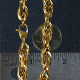 Double Oval Link Chain Bracelet in 14k Yellow Gold