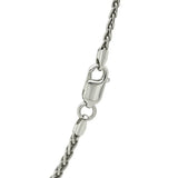 Sterling Silver Rhodium Plated Wheat Chain (2.20 mm)