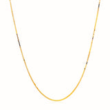 14k Yellow Gold Adjustable Box Chain 0.7mm