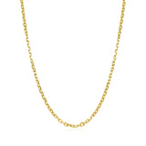 14k Yellow Gold Diamond Cut Cable Link Chain (1.90 mm)