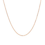 14k Pink Gold Diamond Cut Cable Link Chain (0.87 mm)