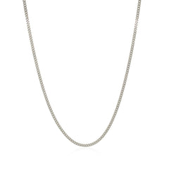 10k White Gold Gourmette Chain  (1.40 mm)