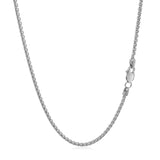 14k White Gold Round Wheat Chain (1.50 mm)