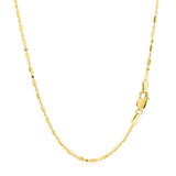 14k Yellow Gold Diamond-Cut Alternating Bead Chain (1.30 mm)