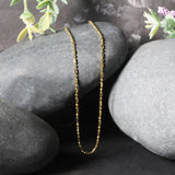 14k Yellow Gold Diamond-Cut Alternating Bead Chain (1.30 mm)