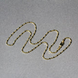 14k Yellow Gold Diamond-Cut Alternating Bead Chain (1.30 mm)